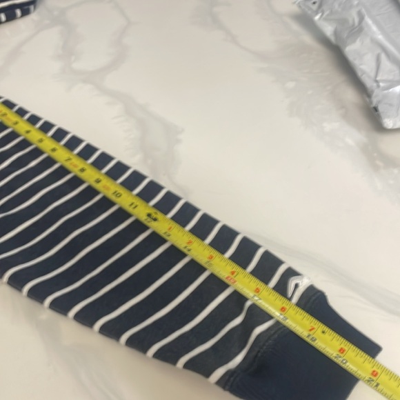 Hollister Womans 1/4 zip blue/white stripe hoodie crop long sleeves Size M - Picture 6 of 8